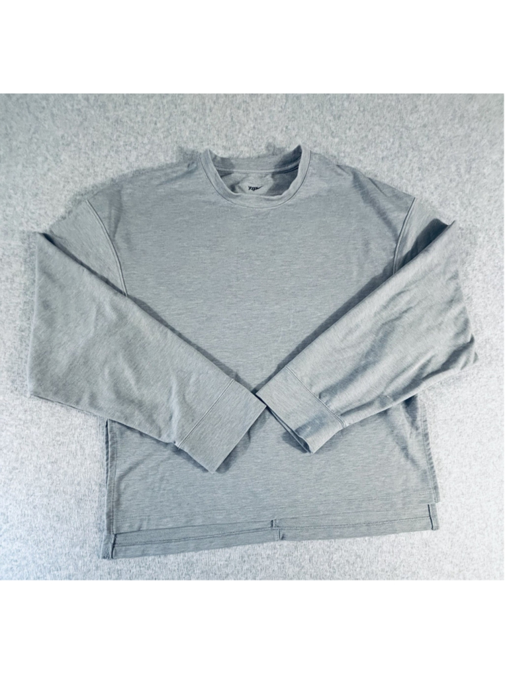 Nike Yoga Dri-FIT Long Sleeve Crop Top Gray XS Women Athletic Shirt